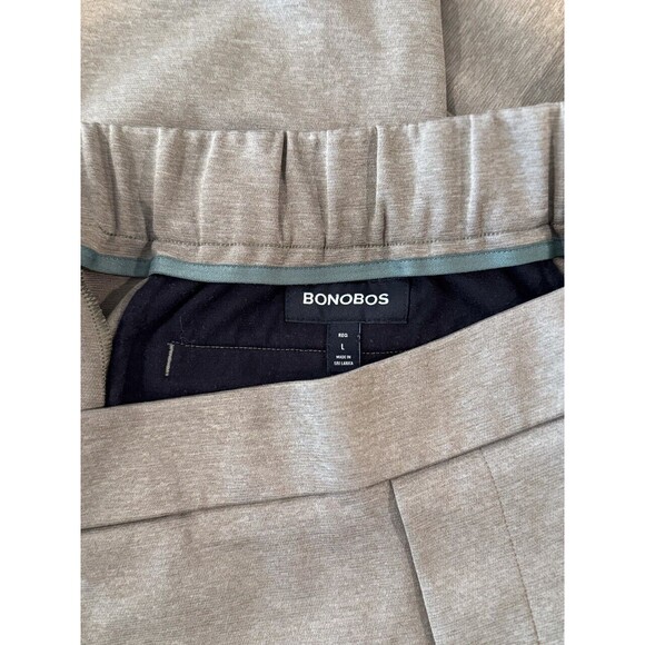 Bonobos Mens Pants Green Chino Flat Front Tapered Stretch Pull On Casual Large - Picture 3 of 10